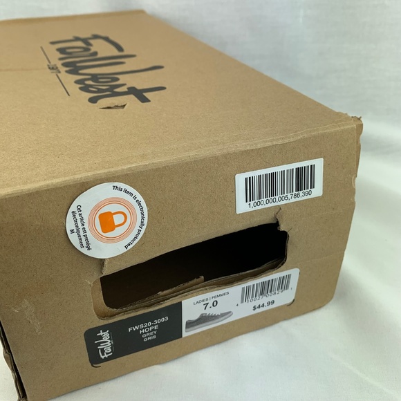 Ladies Far West Grey Canvas Sneakers - Picture 8 of 9